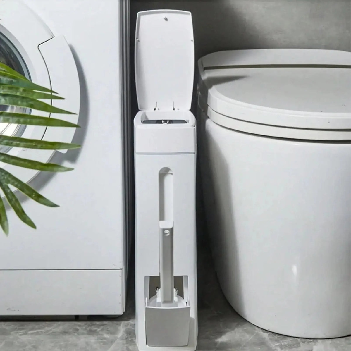 Bathroom Waste Bin With Toilet Brush Space-Saving 4.5 L