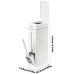 Bathroom Waste Bin With Toilet Brush Space-Saving 4.5 L