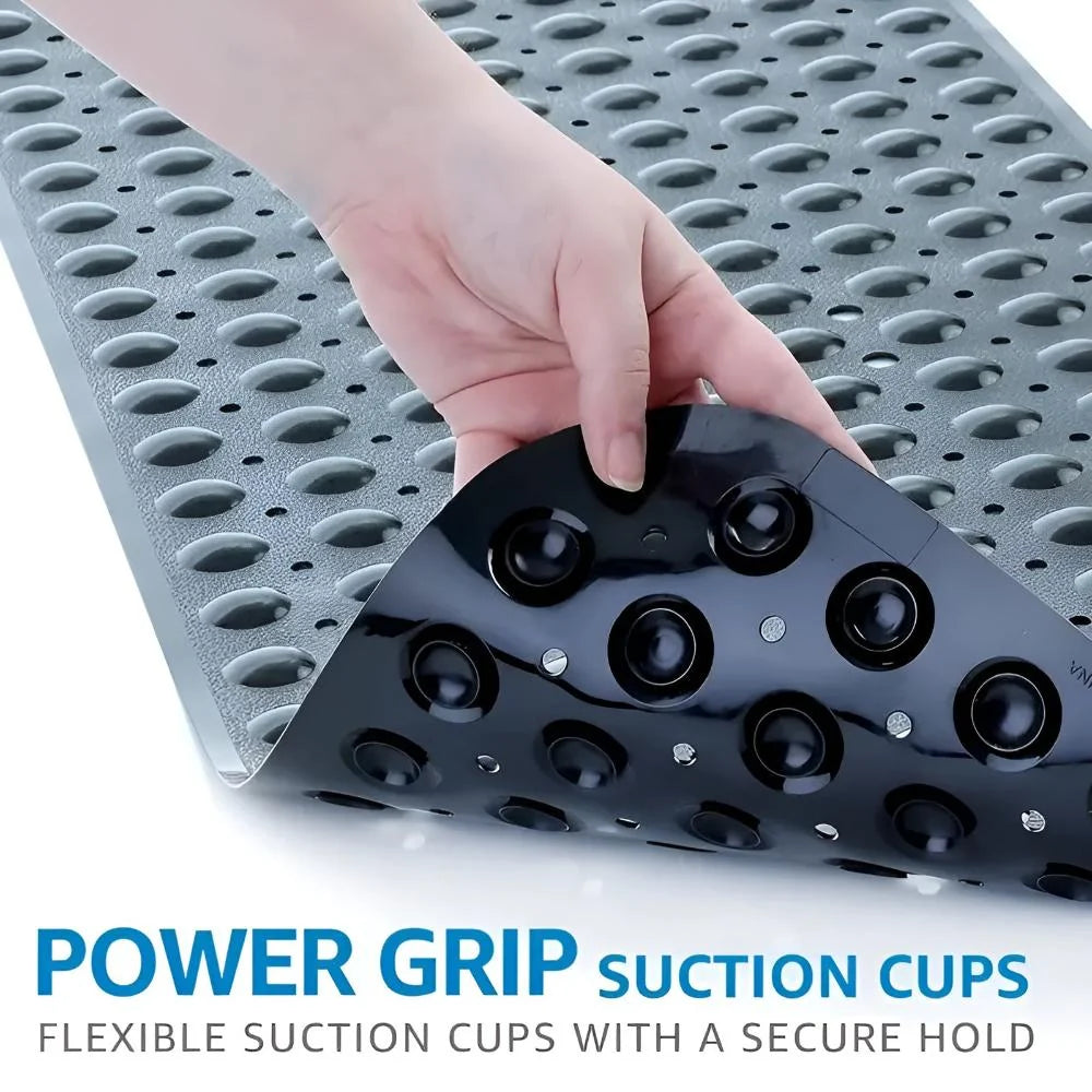 Bathtub Mat Non-Slip Suction Cups Quick-Drain Design