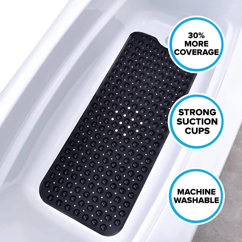 Bathtub Mat Non-Slip Suction Cups Quick-Drain Design