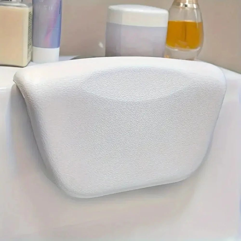 Bathtub Pillow Ergonomic Neck Support Non-Slip Quick-Dry