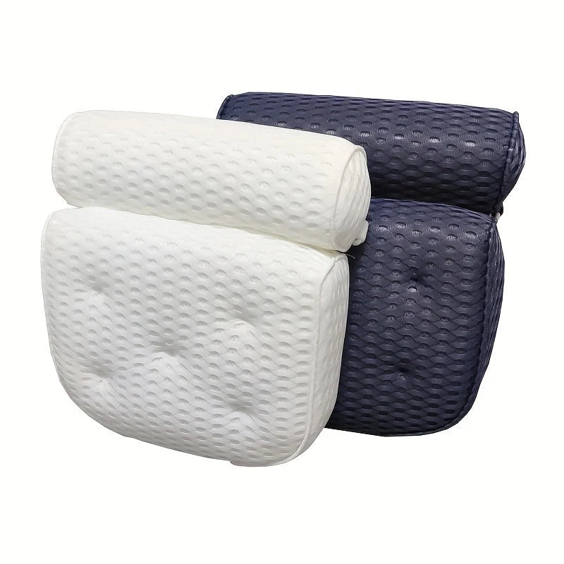 Bathtub Pillow Extra-Thick Foam Six Suction Cups