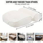 Bathtub Pillow Extra-Thick Foam Six Suction Cups
