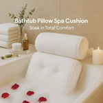 Bathtub Pillow Extra-Thick Foam Six Suction Cups