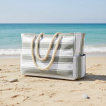 Beach Bag Extra-Large Water-Resistant Foldable with Zipper Closure