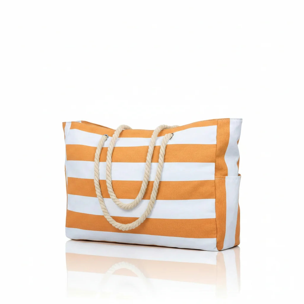 Beach Bag Extra-Large Water-Resistant Foldable with Zipper Closure