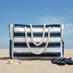 Beach Bag Extra-Large Water-Resistant Foldable with Zipper Closure