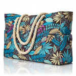 Beach Bag Extra-Large Water-Resistant Foldable with Zipper Closure
