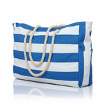 Beach Bag Extra-Large Water-Resistant Foldable with Zipper Closure