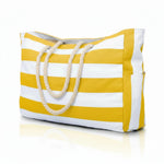 Beach Bag Extra-Large Water-Resistant Foldable with Zipper Closure