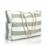 Beach Bag Extra-Large Water-Resistant Foldable with Zipper Closure