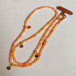 Beaded Necklace Multi-Strand With Decorative Charms Lightweight Design