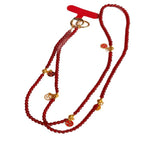 Beaded Necklace Multi-Strand With Decorative Charms Lightweight Design