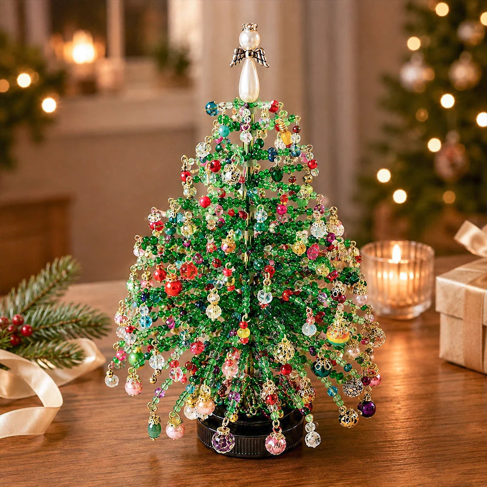 Beaded Tabletop Tree Kit With Warm Light String