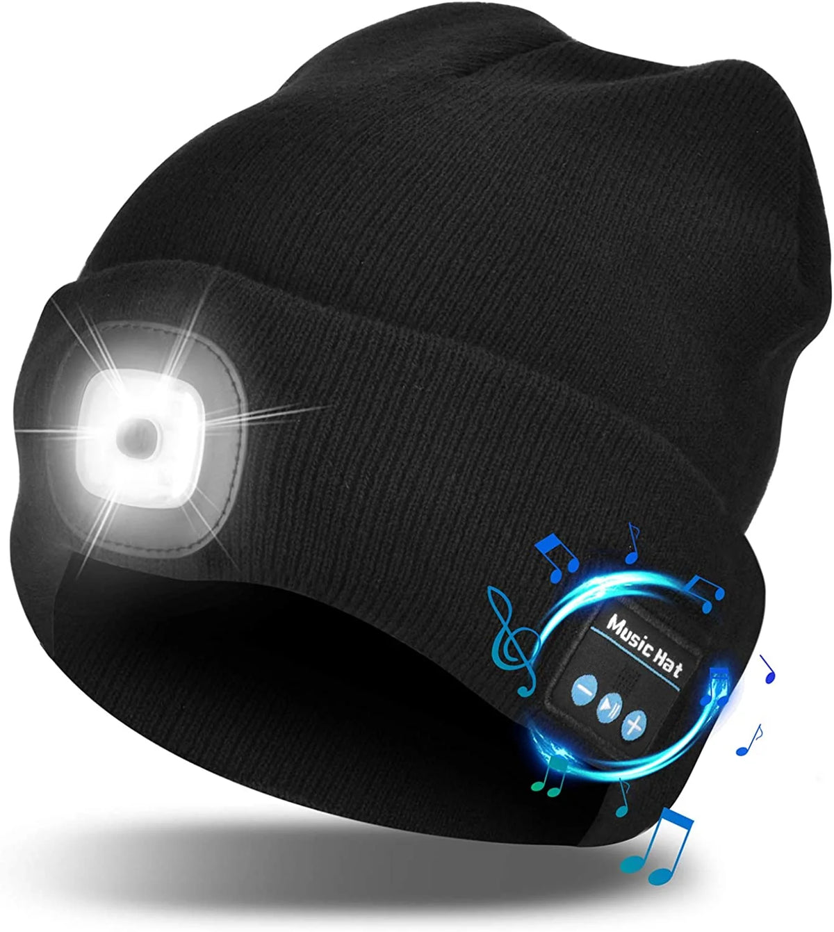 Beanie Bluetooth 5.0 Headphones 8-Hour Battery & Detachable LED