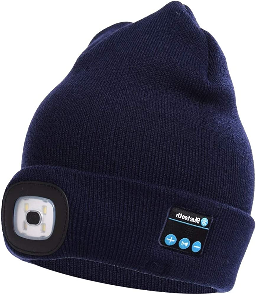 Beanie Bluetooth 5.0 Headphones 8-Hour Battery & Detachable LED