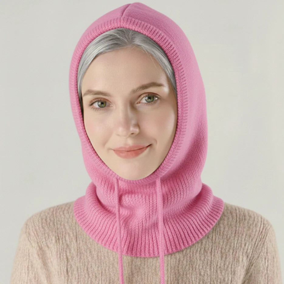 Beanie Cashmere-Blend Adjustable Drawstring