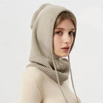 Beanie Hooded Drawstring Insulating Wool
