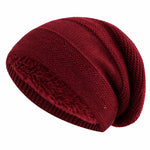 Beanie Slouchy Knit Fleece Lined Relaxed Fit