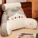 Bed Backrest Cushion Padded Armrests Removable Neck Bolster