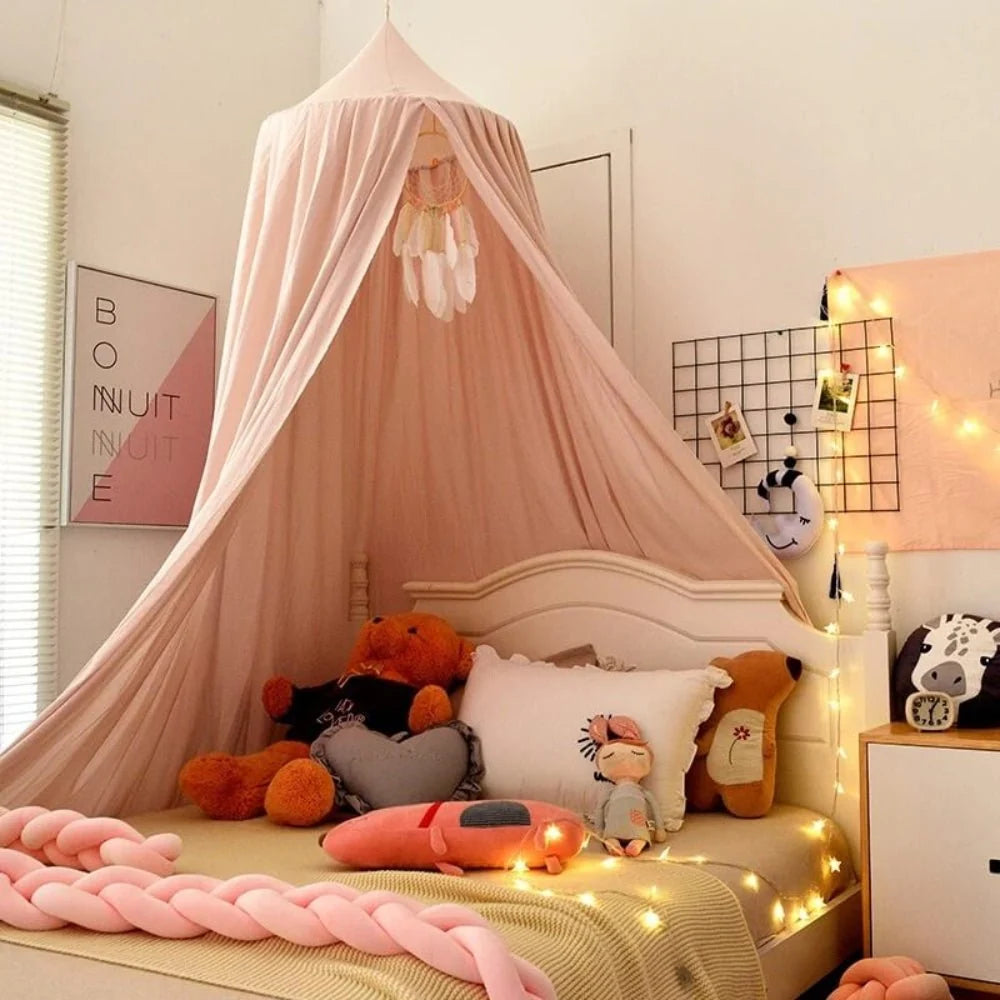 Bed Canopy Breathable Polyester With Ceiling Hook
