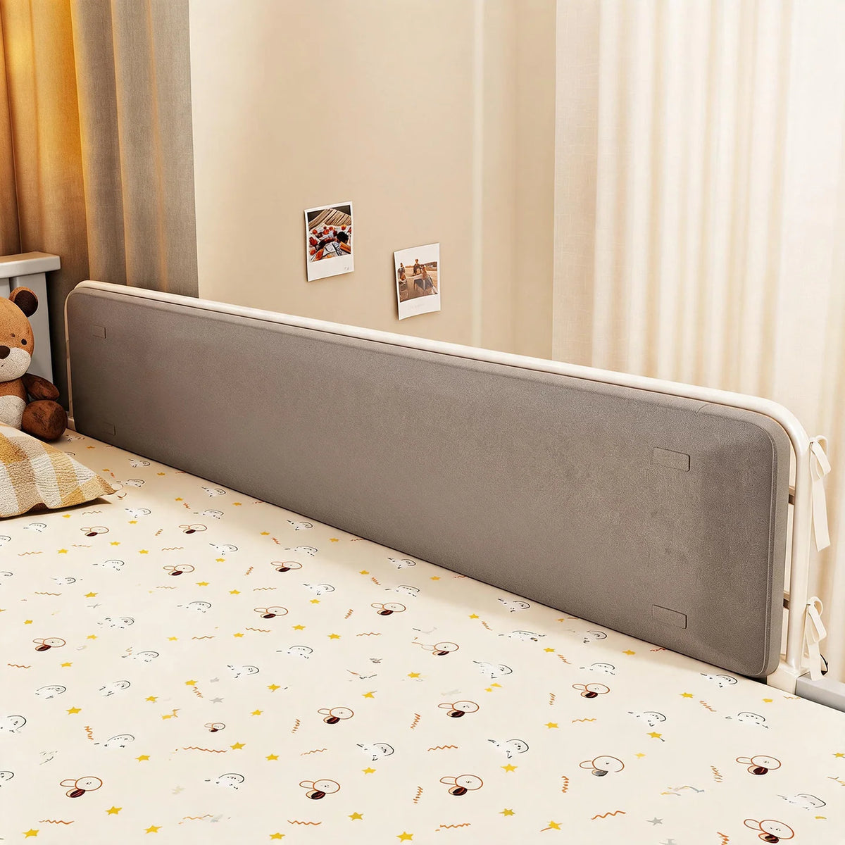 Bed Safety Rail Padded Clamp-On No-Drill Installation