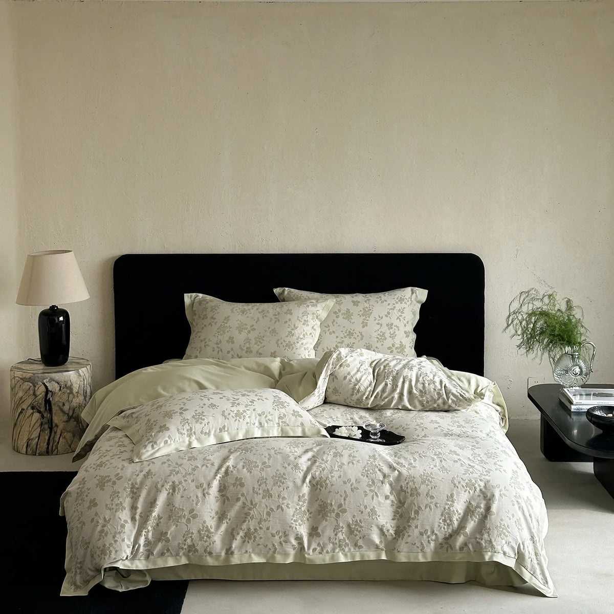 Bed Sheet Set 100% Cotton Jacquard Year-Round Comfort