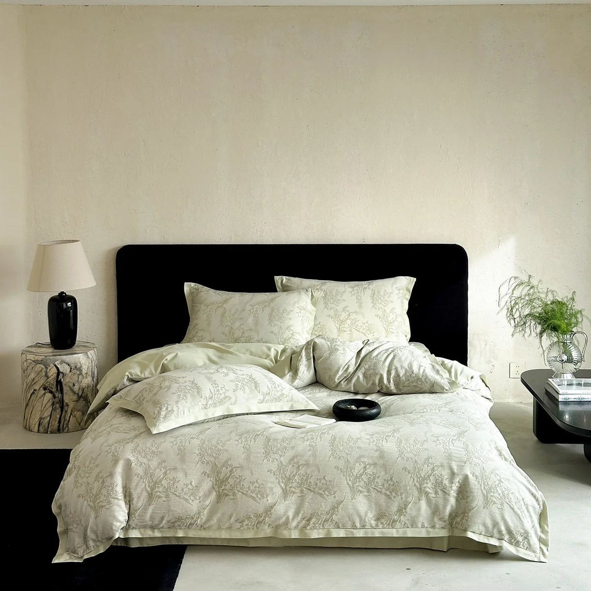 Bed Sheet Set 100% Cotton Jacquard Year-Round Comfort