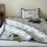 Bed Sheet Set Breathable Cotton Delicate Floral Decorative Hem