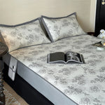 Bed Sheet Set Breathable Cotton Delicate Floral Decorative Hem