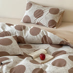 Bed Sheet Set Cotton-Linen Breathable Oversized Polka Dot