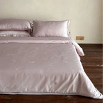 Bed Sheet Set Cotton Satin Embroidered Hem & Piping