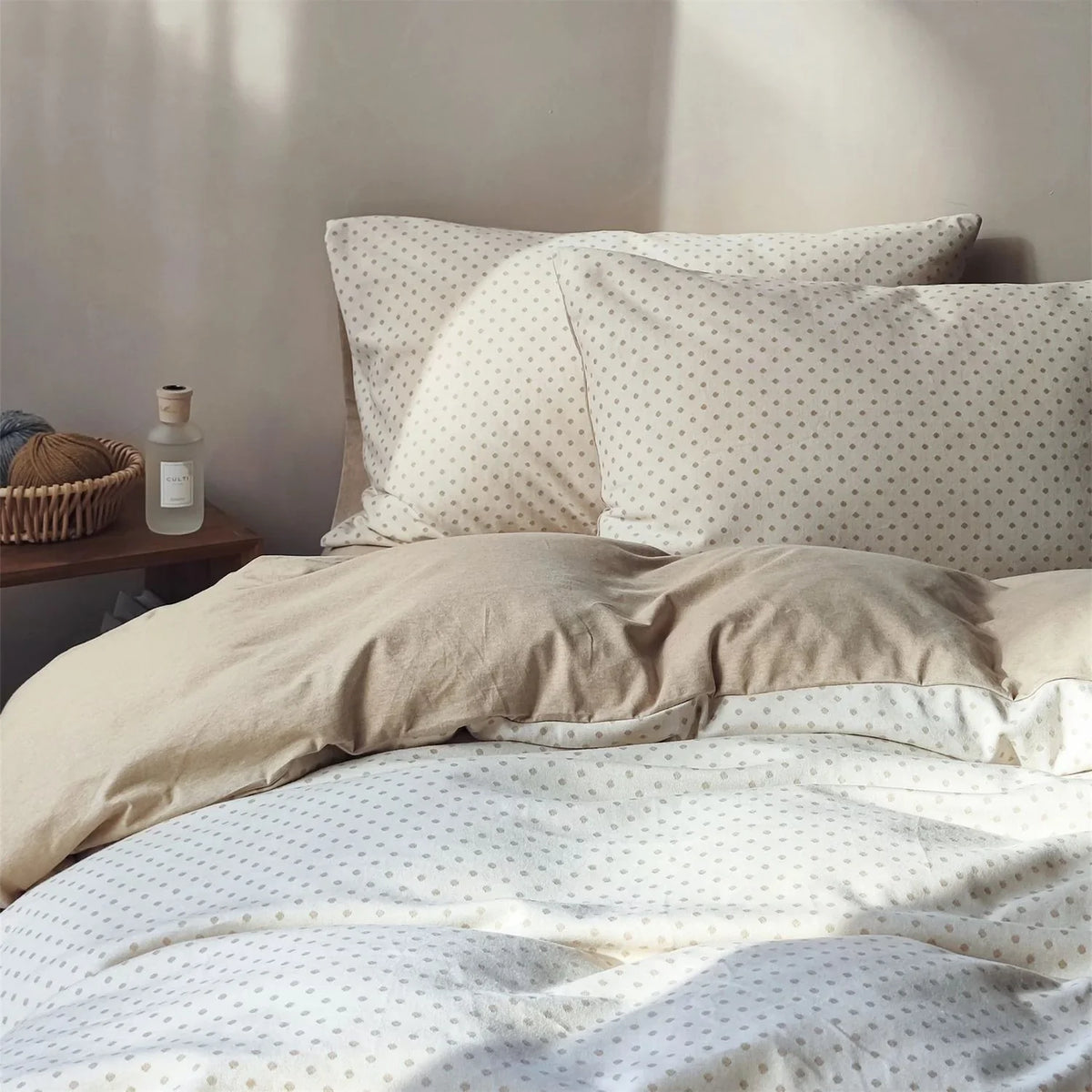 Bedding Set 100% Cotton Breathable Polka Dot