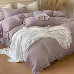 Bedding Set 100% Cotton Gauze Concealed Zipper