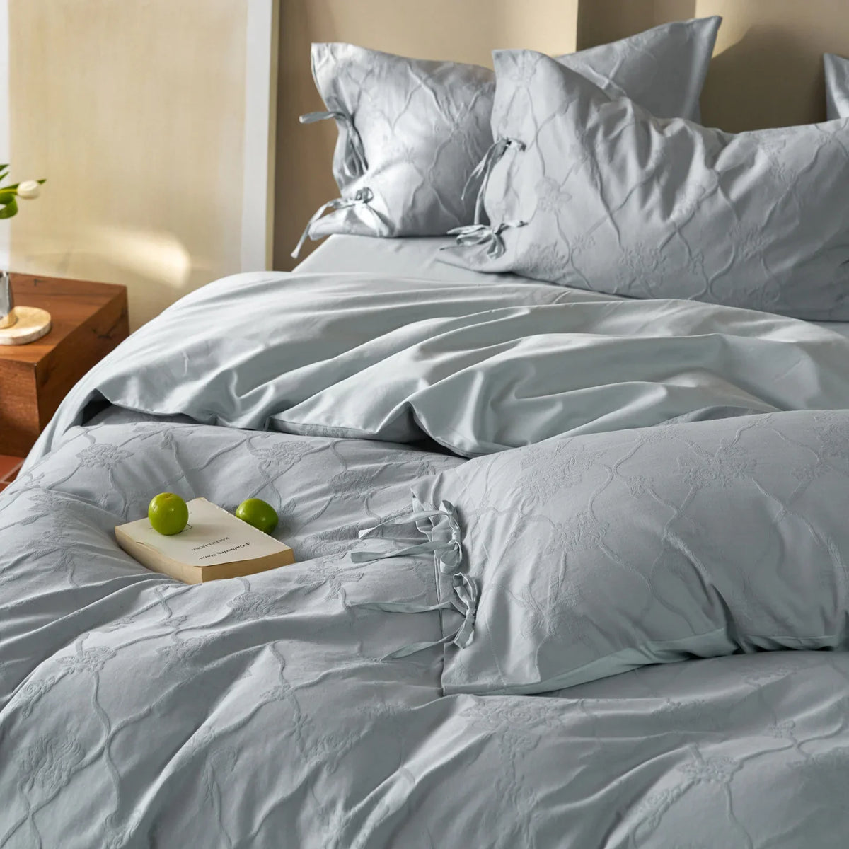 Bedding Set 100% Cotton Jacquard Breathable 4-Piece
