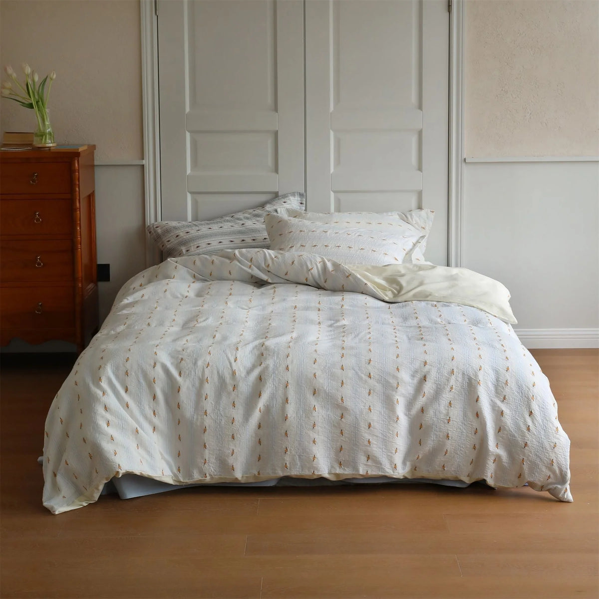 Bedding Set 100% Cotton Quilted 4-Piece Set