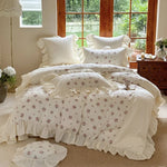 Bedding Set 100% Cotton Vintage Rose 4-Piece
