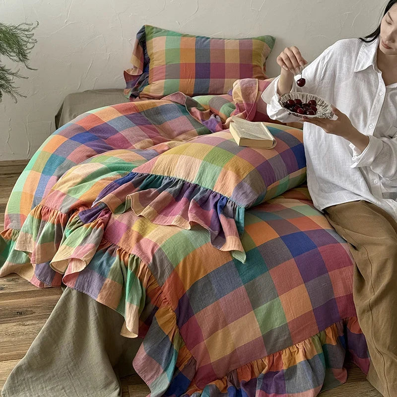 Bedding Set 4-Piece Breathable Cotton Gauze