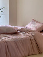 Bedding Set 4-Piece Breathable Cotton Satin Skin-Friendly