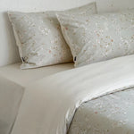 Bedding Set 4-Piece Reversible Floral Cotton Satin