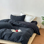 Bedding Set Breathable Cotton Blend Reversible Pattern