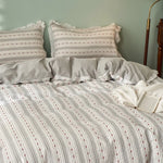 Bedding Set Breathable Cotton Canvas Long Zipper