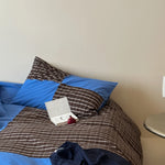 Bedding Set Breathable Cotton Checkered Machine Washable