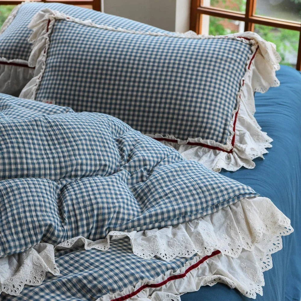 Bedding Set Breathable Cotton Gauze Quilted Four Piece Set
