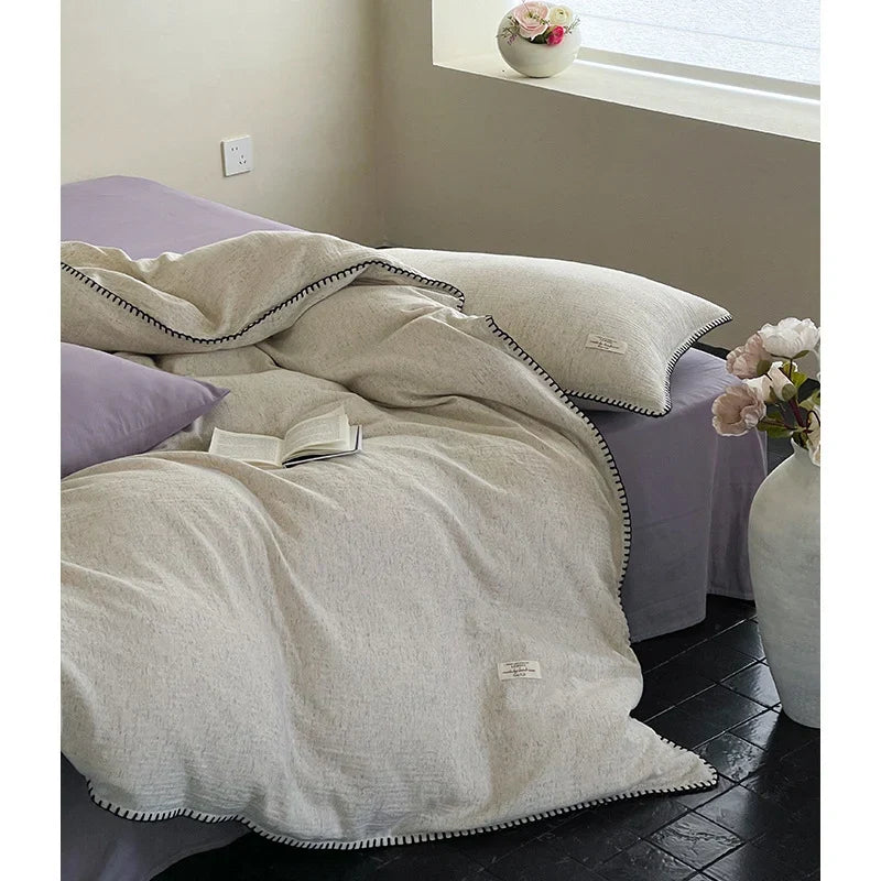 Bedding Set Breathable Cotton-Linen Moisture-Regulating