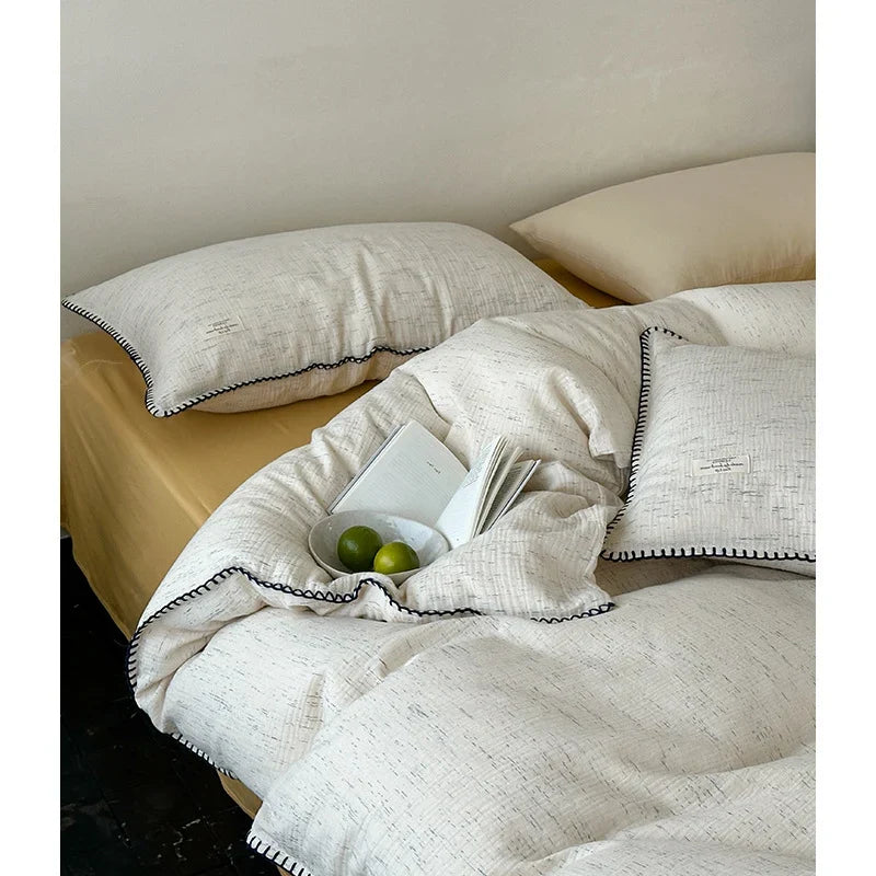 Bedding Set Breathable Cotton-Linen Moisture-Regulating