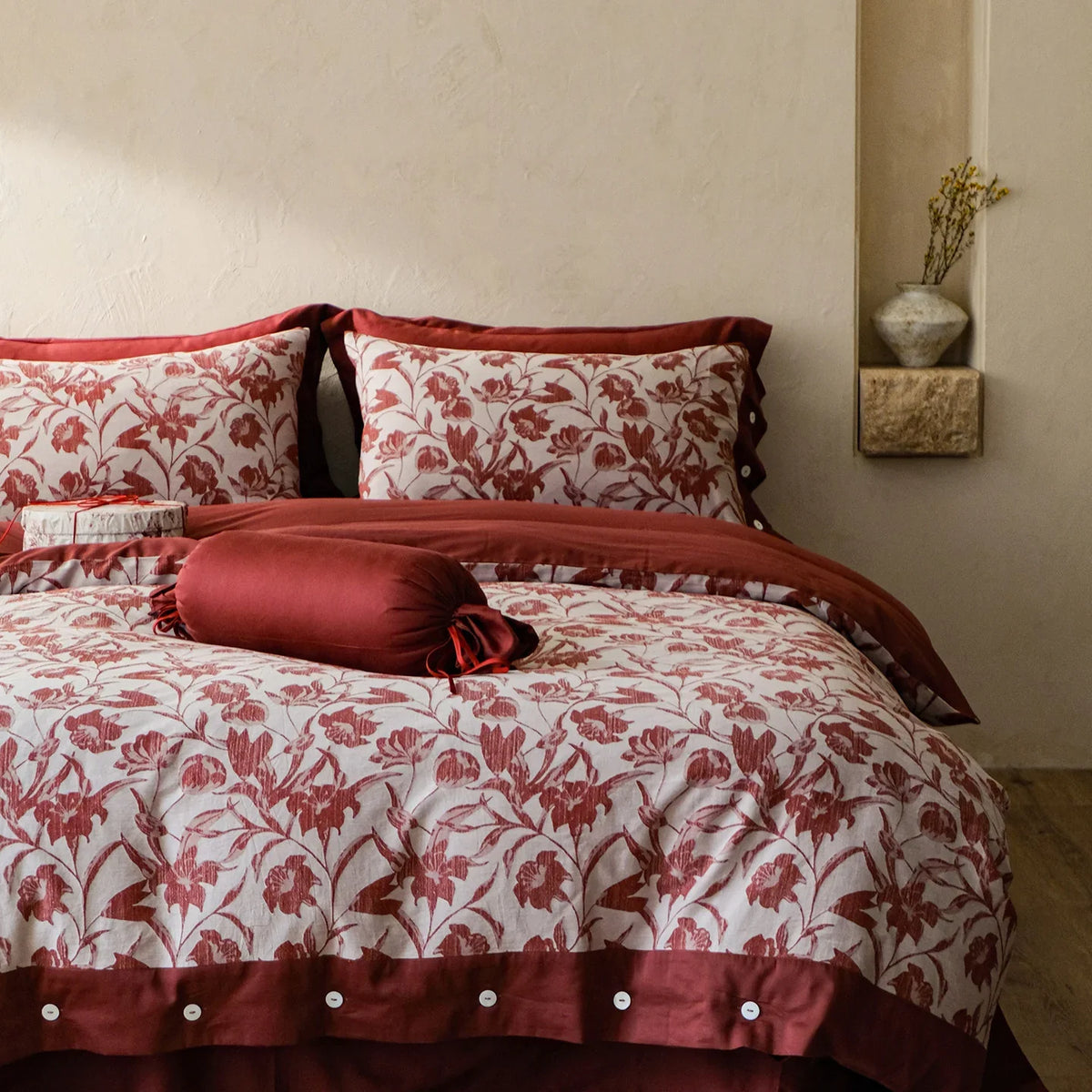Bedding Set Breathable Cotton-Linen Reversible