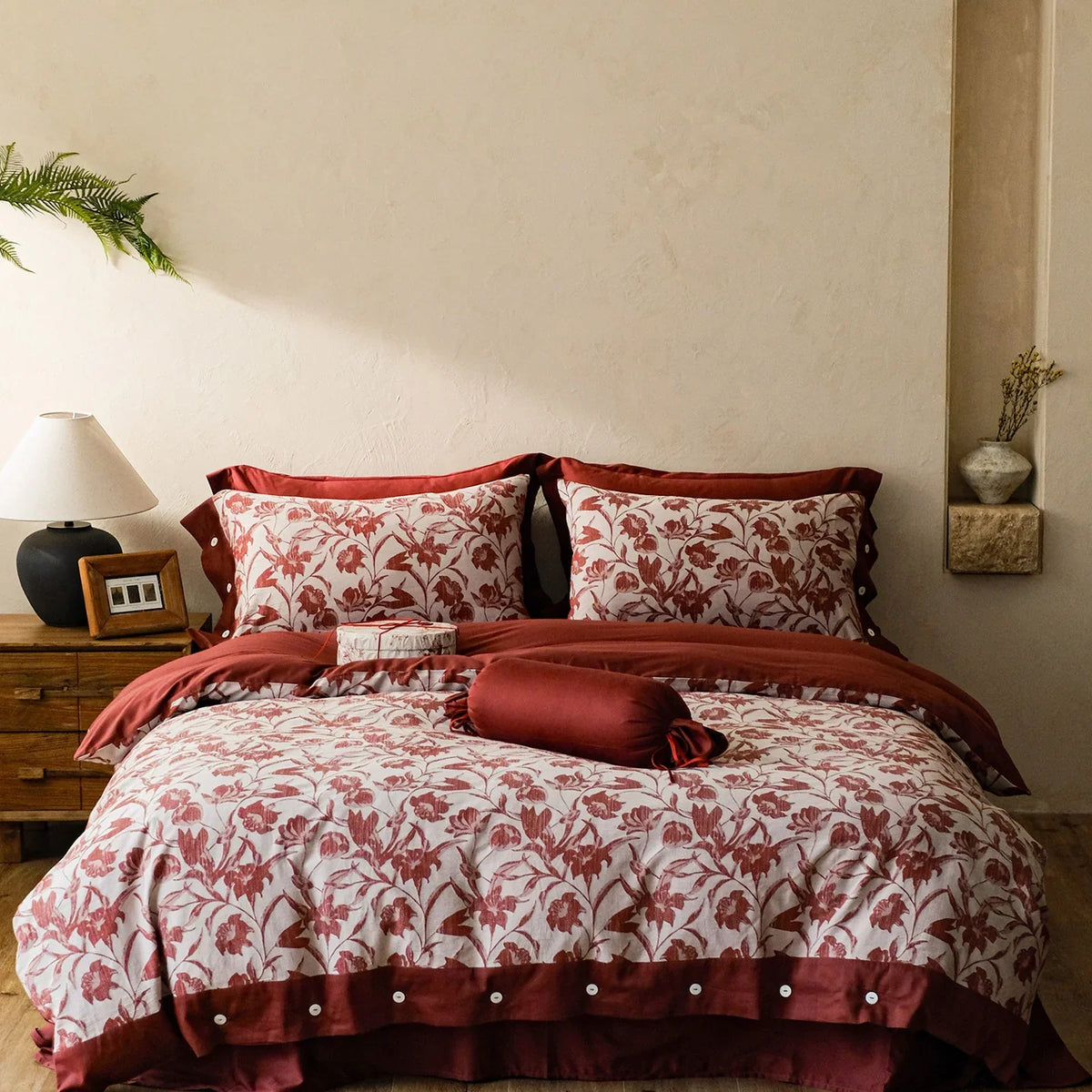 Bedding Set Breathable Cotton-Linen Reversible