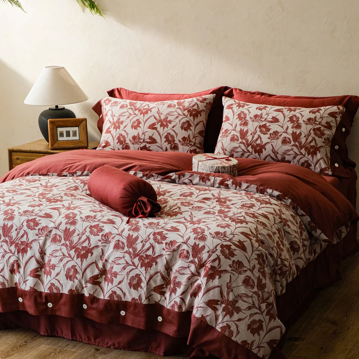 Bedding Set Breathable Cotton-Linen Reversible