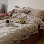 Bedding Set Breathable Cotton-Lyocell Reversible 4-Piece
